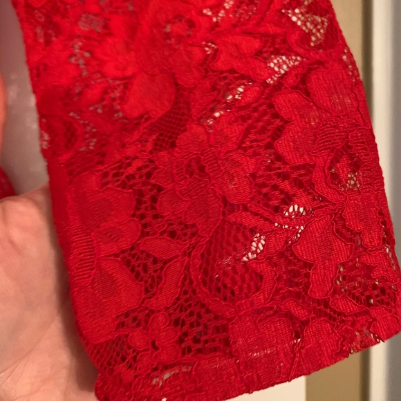 French Connection Red Lace Dress Size 6 - Picture 5 of 5